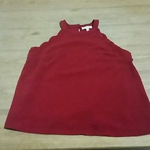 Monteau Los Angeles sleeveless red top